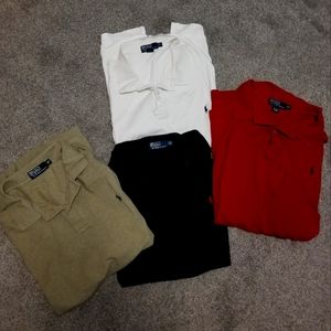 Ralph Lauren Polo shirts Big and Tall Lot of Four. 3XLT 100% Cotton